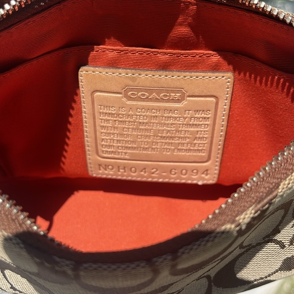 🍂Rare beauty Coach Y2K signature Jacquard Demi Pochette Bag butterfly Charm - Picture 8 of 10